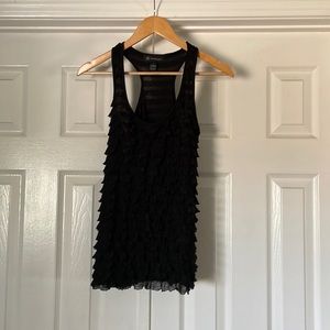 INC International Concepts Black Raffle Tank Top Size Medium